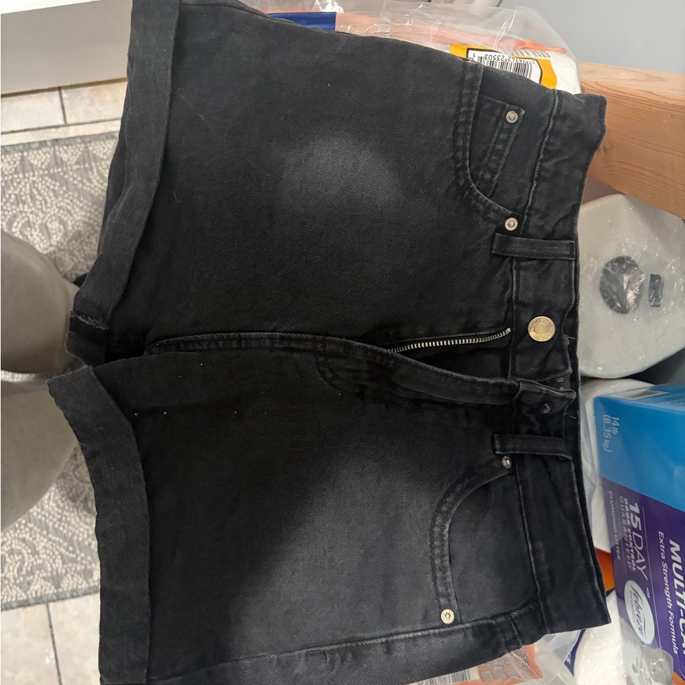 Black Denim Women's Shorts